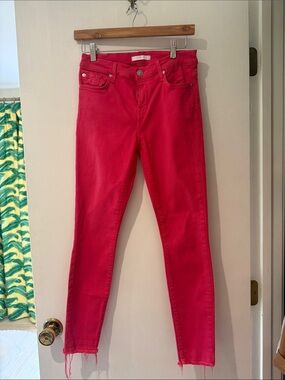 7 For All Mankind Pink Skinny Jeans